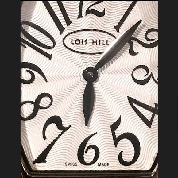 LOIS HILL Watch Sterling Silver Torneau Swiss Movement Bracelet Watch - Picture 7 of 17